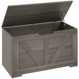 JUVRIA Wooden Home Storage Box - Charcoal Grey