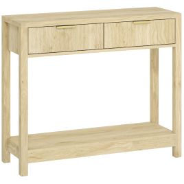 JORVIK Console Table with 2 Drawers - Light Oak