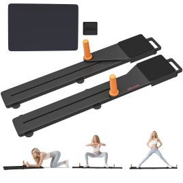 TERVIN Push Up Board Portable Dual Glide Fitness Trainer - Black - Set of 2