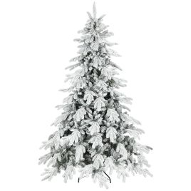 YENTON Super Flocked Christmas Tree Plastic 7ft - Green