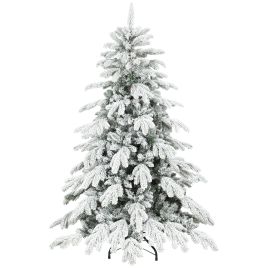 YENTON Super Flocked Christmas Tree Plastic 5ft - Green