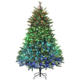 FENWAY Carolina Pine Christmas Tree Plastic Prelit Artificial Tree 180cm - Green