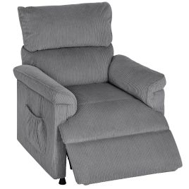 QUARNOR Jumbo Cord Electric Massage Recliner Armchair - Grey