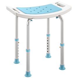 CRUZE Shower Chair Aluminium Adjustable Non Slip - Blue