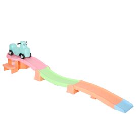 ARQELINE Four Piece Ride on Kids Roller Coaster with Non Slip Steps for Ages 2-5 Years - Orange