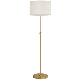ARVASTYN Floor Lamp with Remote, Height Adjustable, Linen Shade, 3000k - 6000k Adjustable Colour - Gold