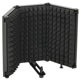 MYRILITH Studio Microphone Isolation Shield and Foldable Adjustable Recording Studio Equipment - Black