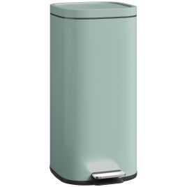 WEALDRIC 30L Rubbish Bin Compact Pedal with Soft-Close, Stay-Open Lid, Removable Bucket - Green
