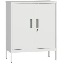 ARVANIX Metal Filing Cabinet with Lock and Adjustable Shelves - White