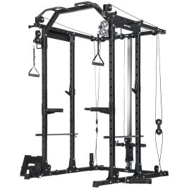 EMVARRA Cable Crossover Machine with Lat-Pull Down System - Black