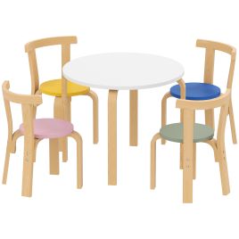 ORISWYN 5 Piece Kids Table and Chairs Set for 3-8 Years - Multicolour