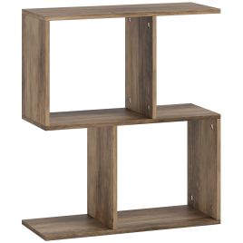 WYRLANTH 3-Tier Narrow Side Table with Storage Shelves and S-Shaped - Medium Oak