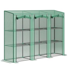 HOUNDON Nine Shelf Greenhouse 46 x 215cm - Green