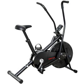 FERNWELL Exercise Bike with Adjustable Seat - Black