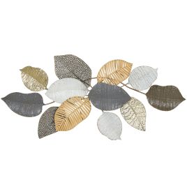 AYLSFORD Modern Metal Leaf Wall Art Decor - Bronze