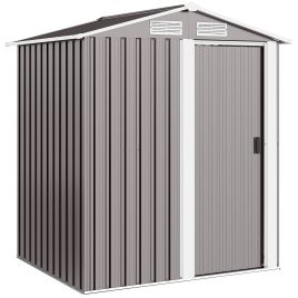 JADSYL Metal Metal Garden Shed - Grey