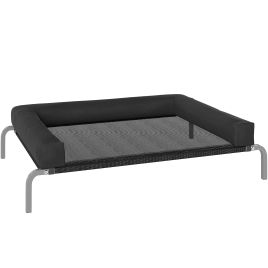 MAREON Fabric Elevated Dog Bed - Black