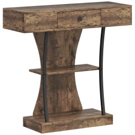 LUXVIA Wooden Console Table - Brown