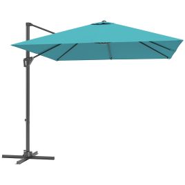 VORAUX Metal Offset Parasol Umbrella - Blue