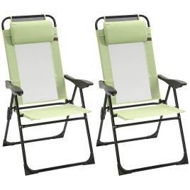 ELVURE Fabric Folding Garden Chair Set - Green
