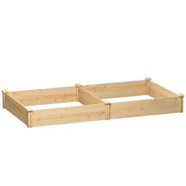 RIVVIA Wooden Wooden Raised Garden Bed - Light Wood