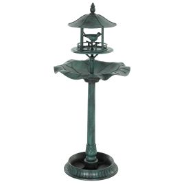 MONIS PP Garden Bird Bath - Green
