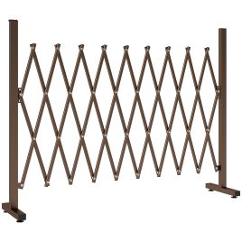 BELIA Wooden Expanding Trellis Fence - Dark Brown