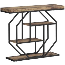 LUXORE Wooden Console Table - Brown