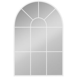 AURON Metal Arched Wall Mirror - White