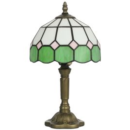 VERGLO Metal Glass Table Lamp - Green