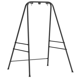 Dorar Black Steel Hammock Chair Stand 150kg - 129cm