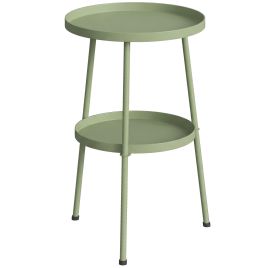 Camcote Light Green Metal Side Table - 36cm
