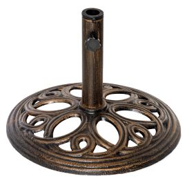 Belwold Bronze Tone Metal Umbrella Base Stand 11.5kg - 45cm