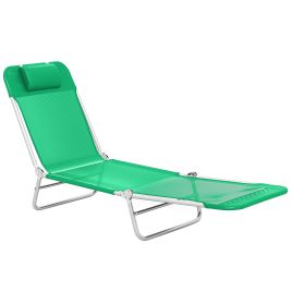 Winbury Dark Green Steel Sun Lounger - 56cm