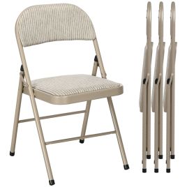 Valvale Beige Steel Chair Set of 4 - 45cm