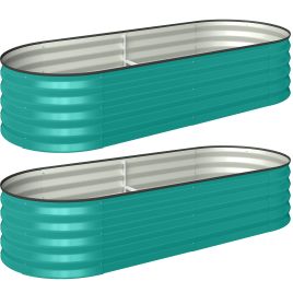 Norford Green Steel Planter Set of 2 - 150cm