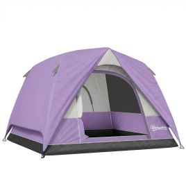 Yorbury Purple PE Camping Tent - 200cm