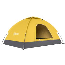 Glywold Yellow Fabric Camping Tent - 152cm