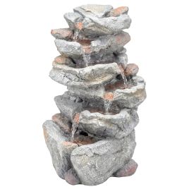 Evoero Grey Resin Water Fountain - 27cm