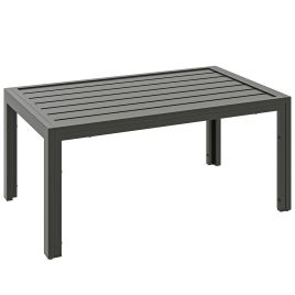 Luxlyne Grey Steel Side Table - 61cm