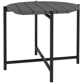 Halora Dark Grey Metal Side Table - 54cm