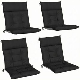 Glymere Black PP Cotton Chair Cushions Set of 4 - 53cm