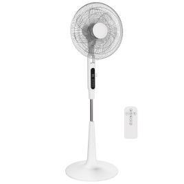 Oakcote White Metal Pedestal Fan - 42cm