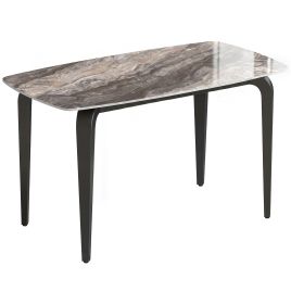 Brocrof Brown Metal Dining Table - 130cm