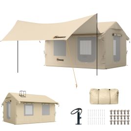 Belora Khaki Fabric Camping Tent - 230cm