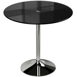 Bromoor Black Metal Dining Table - 80cm
