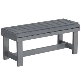 Camvale Grey Fir Wood Bench - 100cm