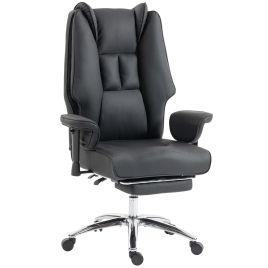 Easton Black Metal Reclining Office Chair - 78cm