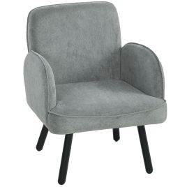Cheshaw Velvet Armchair - Grey