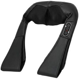 Ivyena Black Fabric Neck and Shoulder Massager with Heat - 18cm